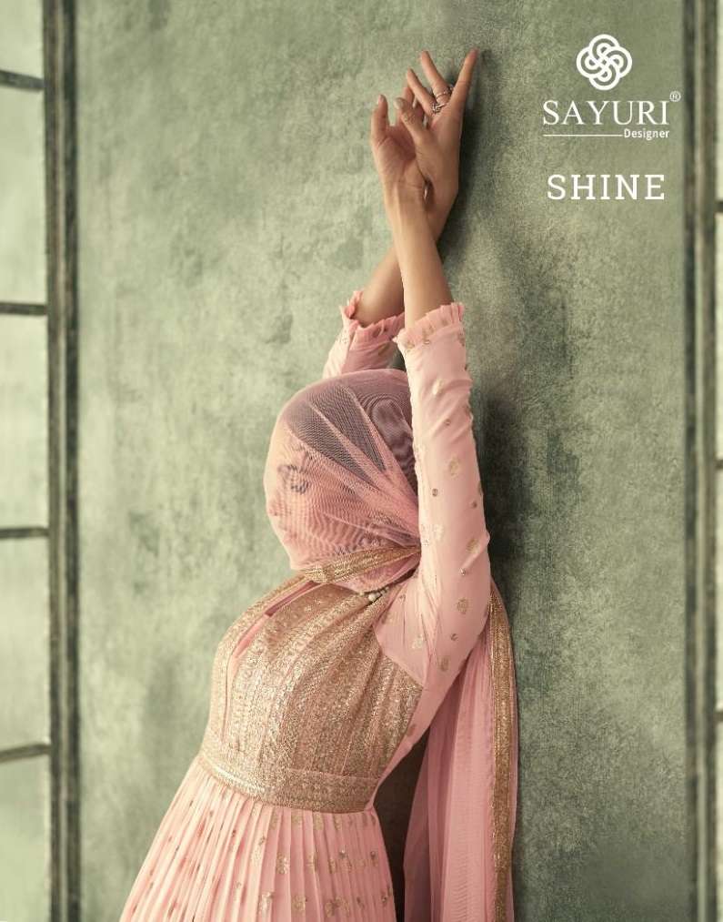 sayuri shine 5252-5254 series designer wedding wear anarkali gown wholesaler surat gujarat