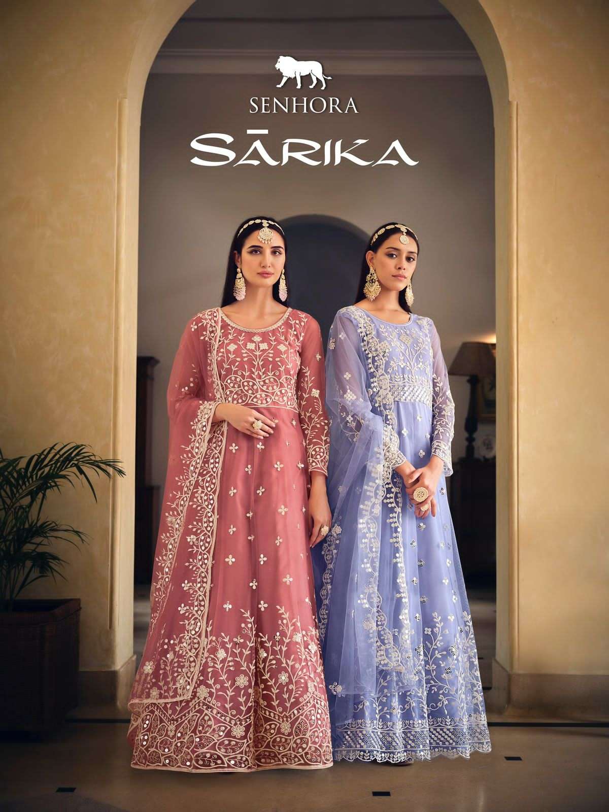 senhora sarika 3006-3009 series latest designer anarkali salwar kameez wholesaler surat gujarat