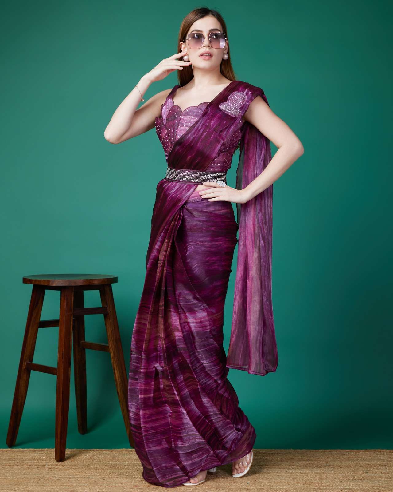 amoha trendz kat218 colour series designer ready to wear wedding saree wholesaler surat gujarat