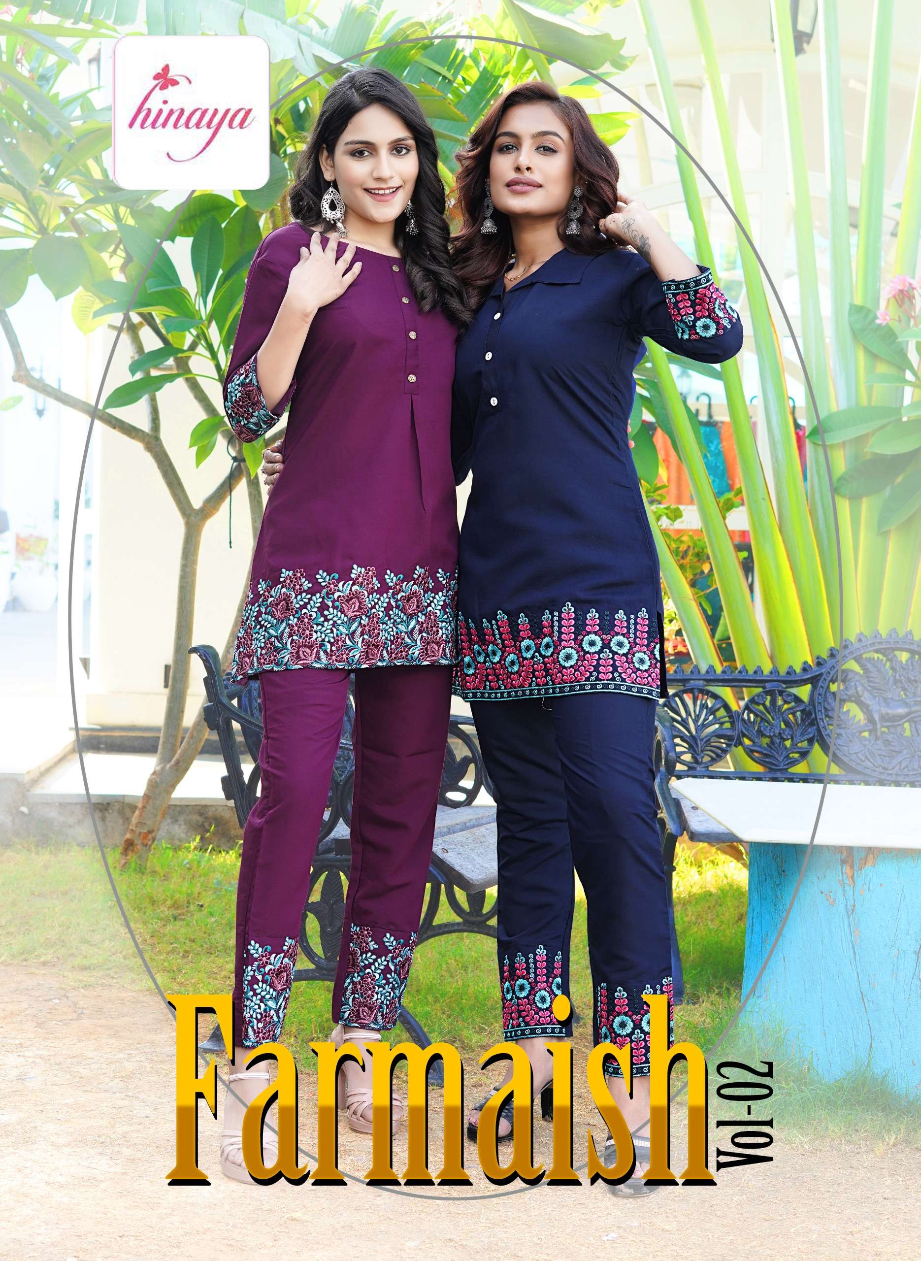 hinaya furmaish vol-1 2001-2004 series latest designer fancy co-ord kurti pant set at wholesale price india gujarat