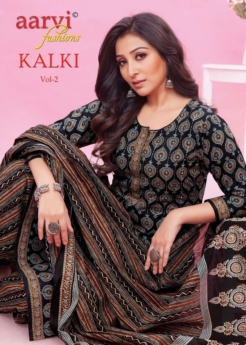 aarvi fashion kalki vol-2 7276-7283 series pure cotton with work designer wholesale kurtis pratham fashion