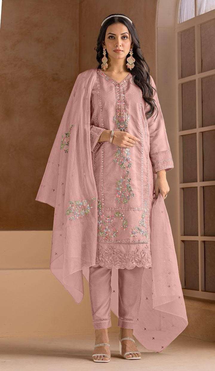 fepic 1605 colours organza embroidered pakistani suits latest design 2024