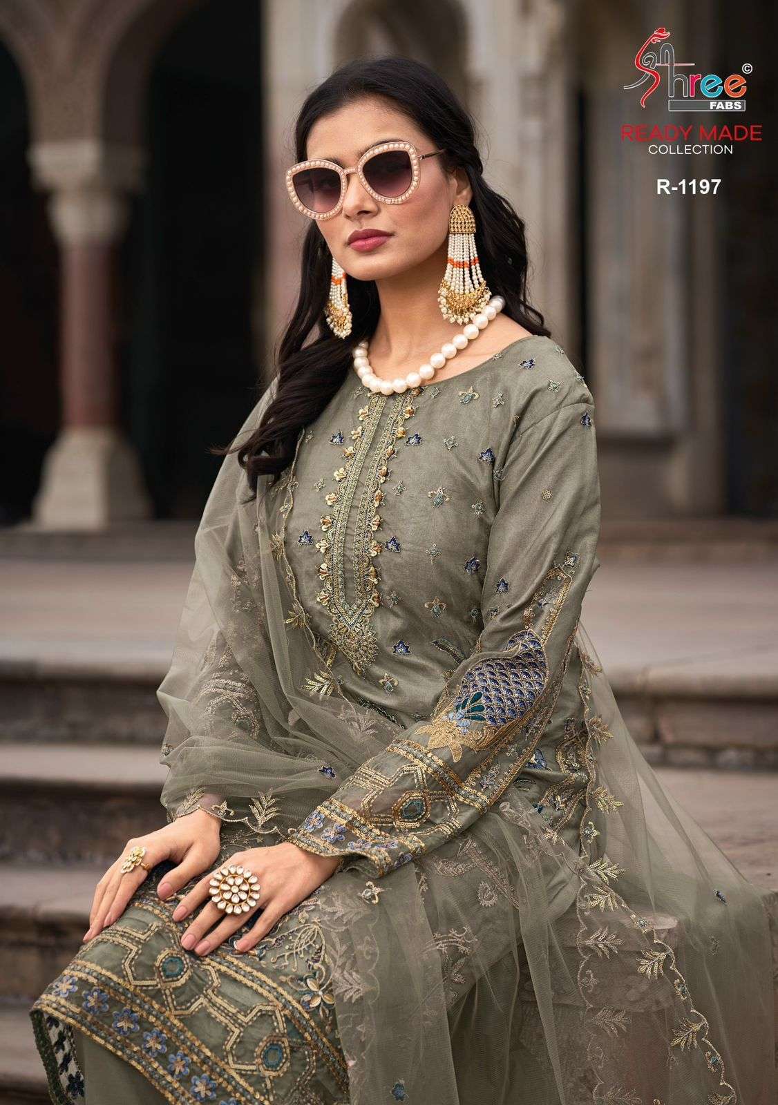 shree fabs 1197 exclusive party wear orgnaza embroidred pakistani salwar kameez online surat 