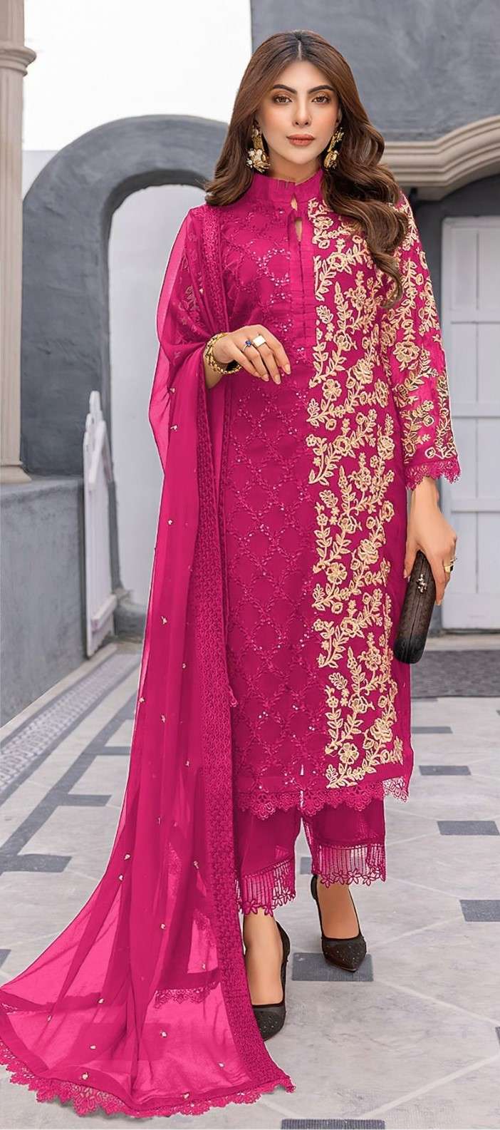 al khushbu aadila vol-1 georgette designer pakistani salwar suits wholesale price surat gujarat
