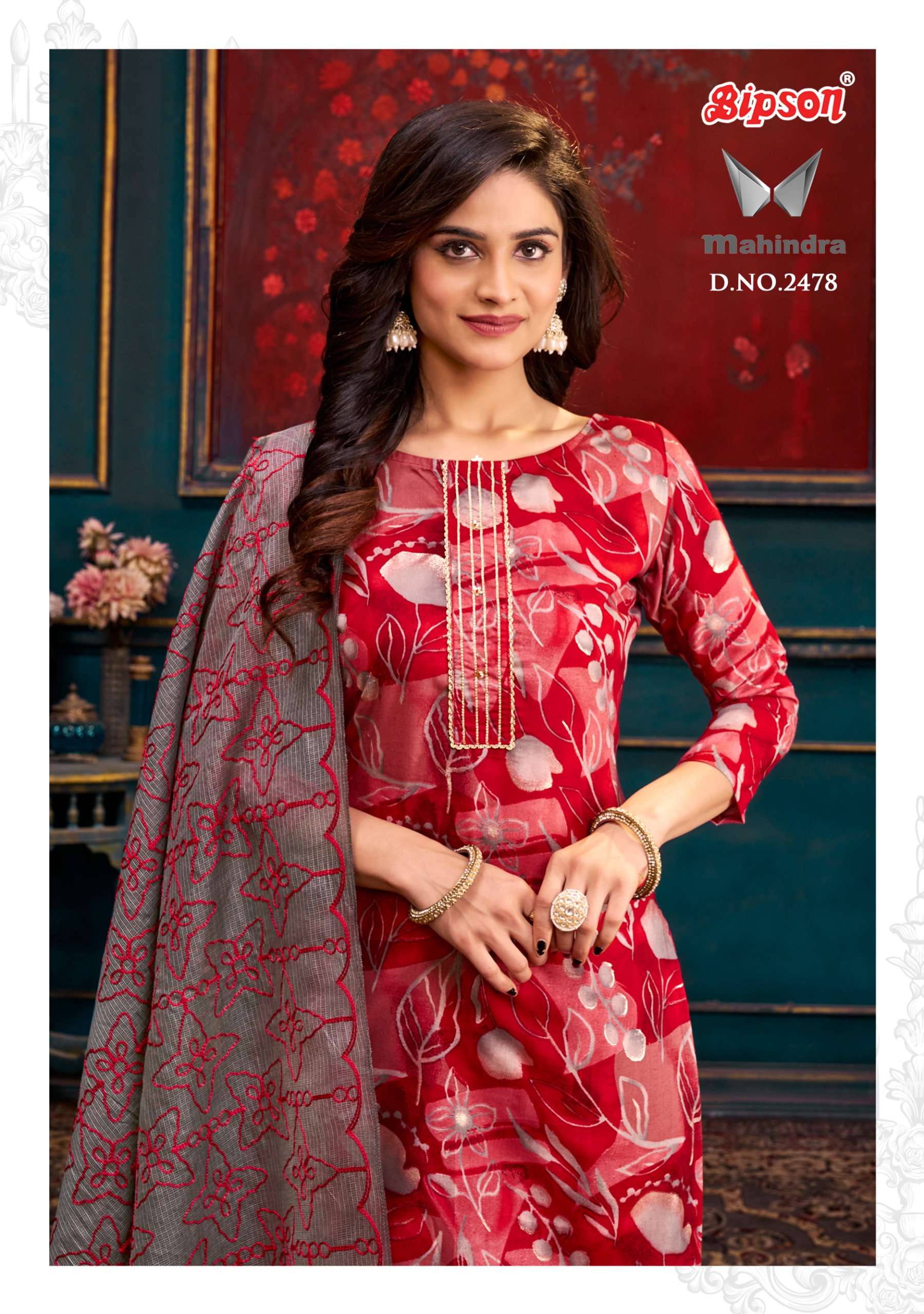 bipson prints mahindra 2478 pure cotton unstich salwar suits wholesale price surat