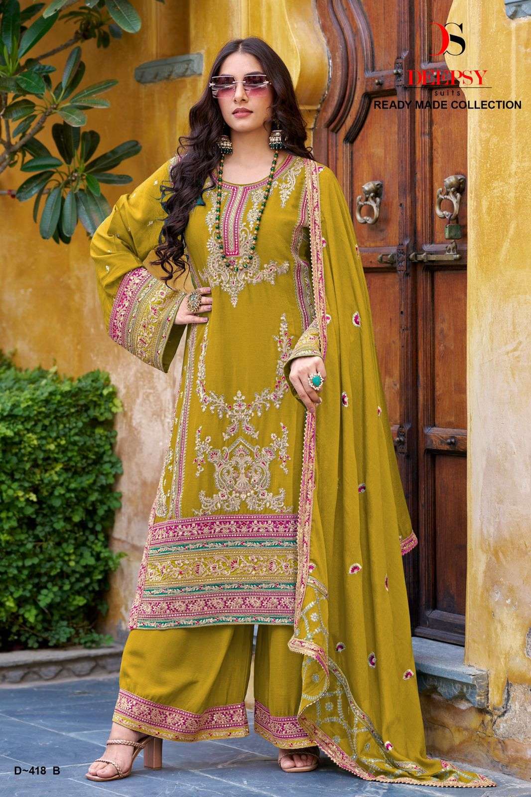 deepsy suits 418 colours pure chinon designer pakistani salwar suits ready to wear collection surat gujarat