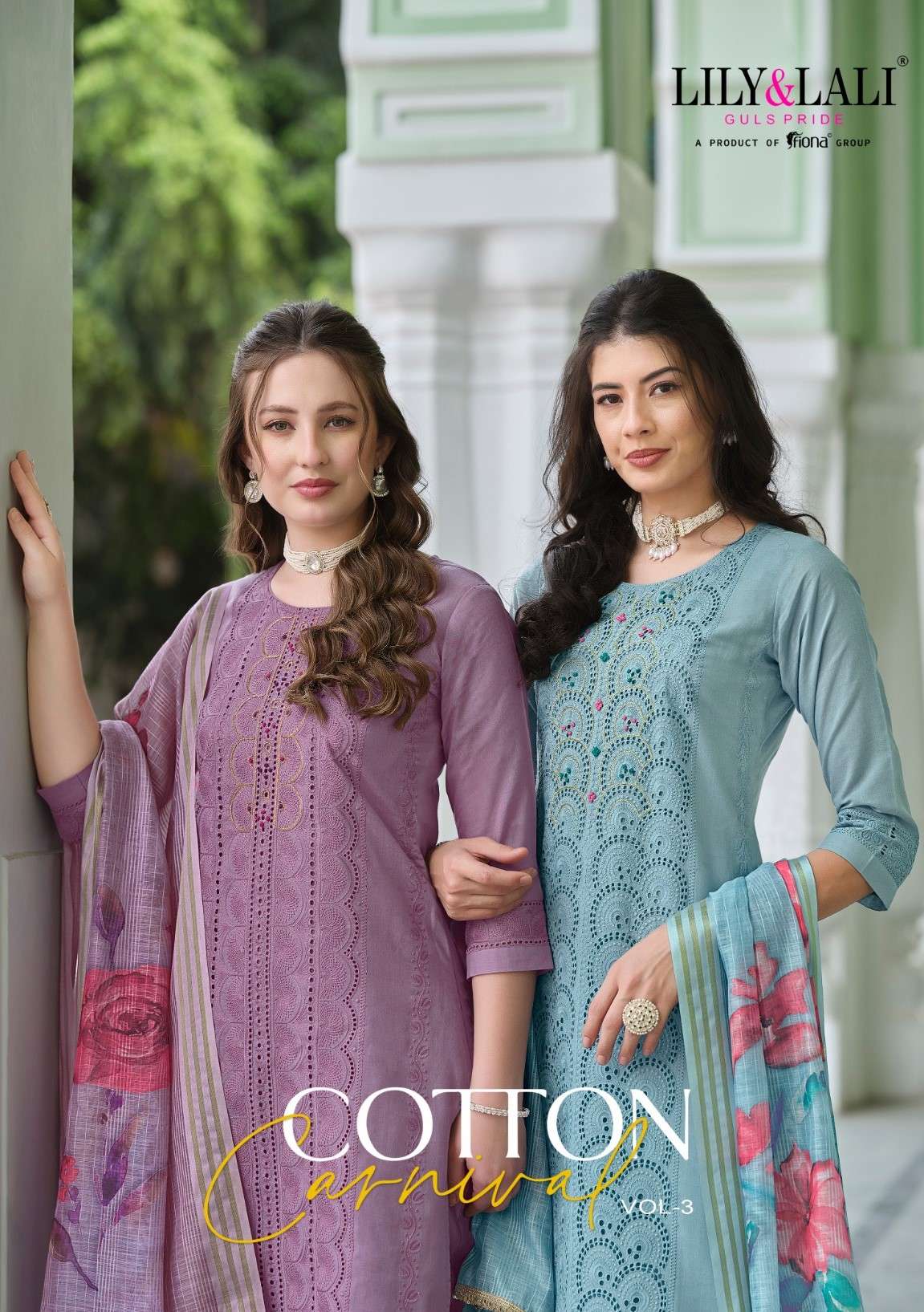 lily & lali cotton carnival vol 3 schiffli work raedy made salwar suits buy online best rate surat 