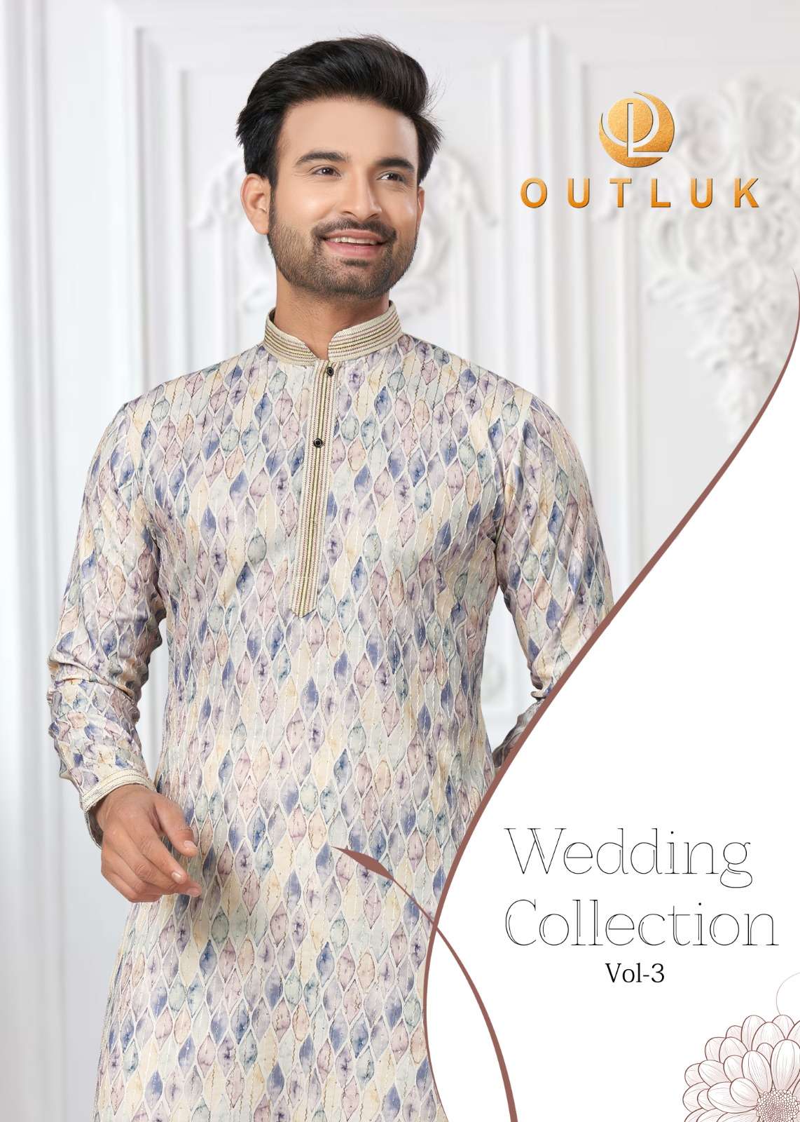 outluk wedding collection vol-3 fancy kurta pajama catalogue wholesale price surat gujarat