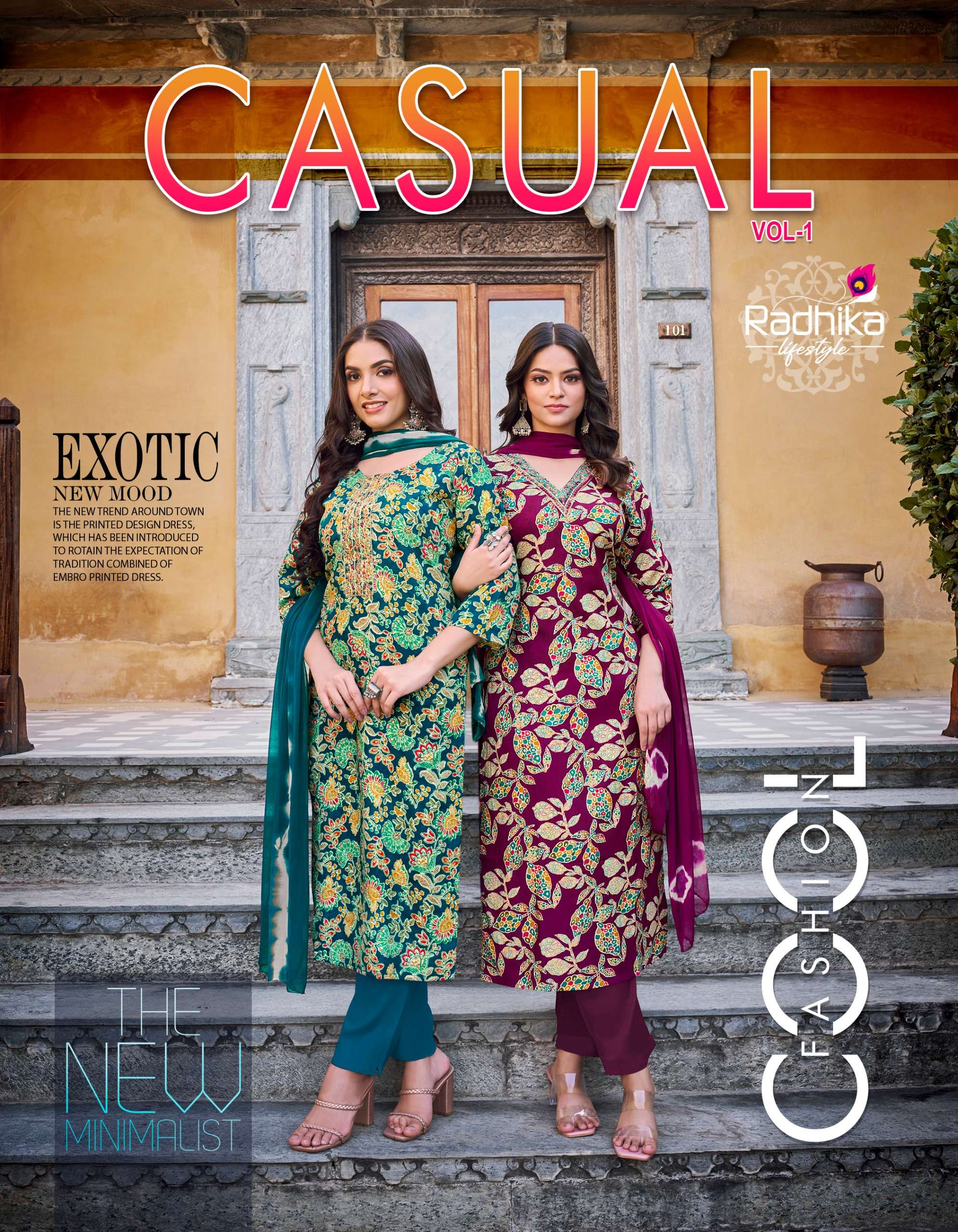 radhika lifestyle casual vol-1 1001-1006 series heavy rayon designer kurtis catalogue online dealer surat gujarat