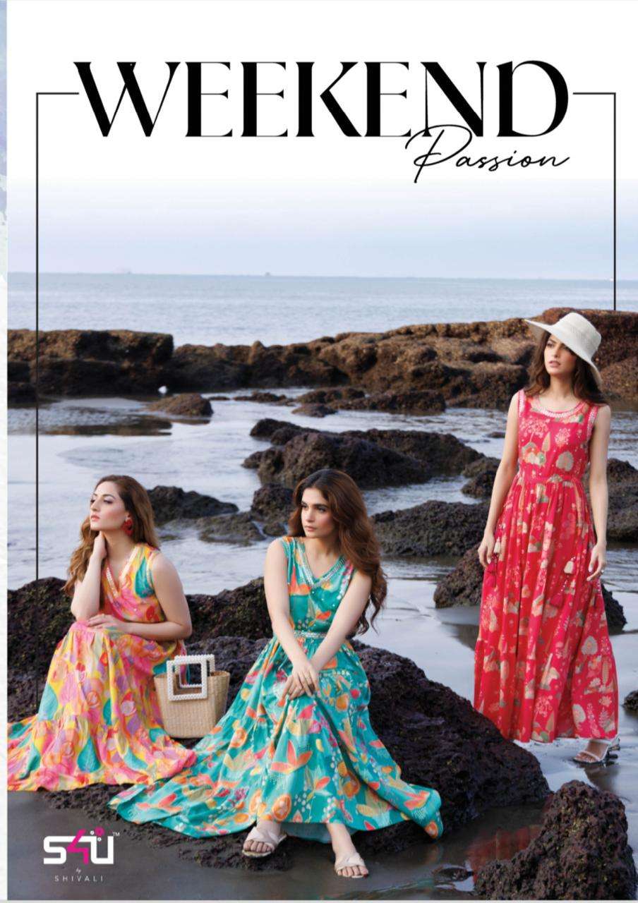 s4u weekend passion summer special floral gowns trendy collection surat gujarat 