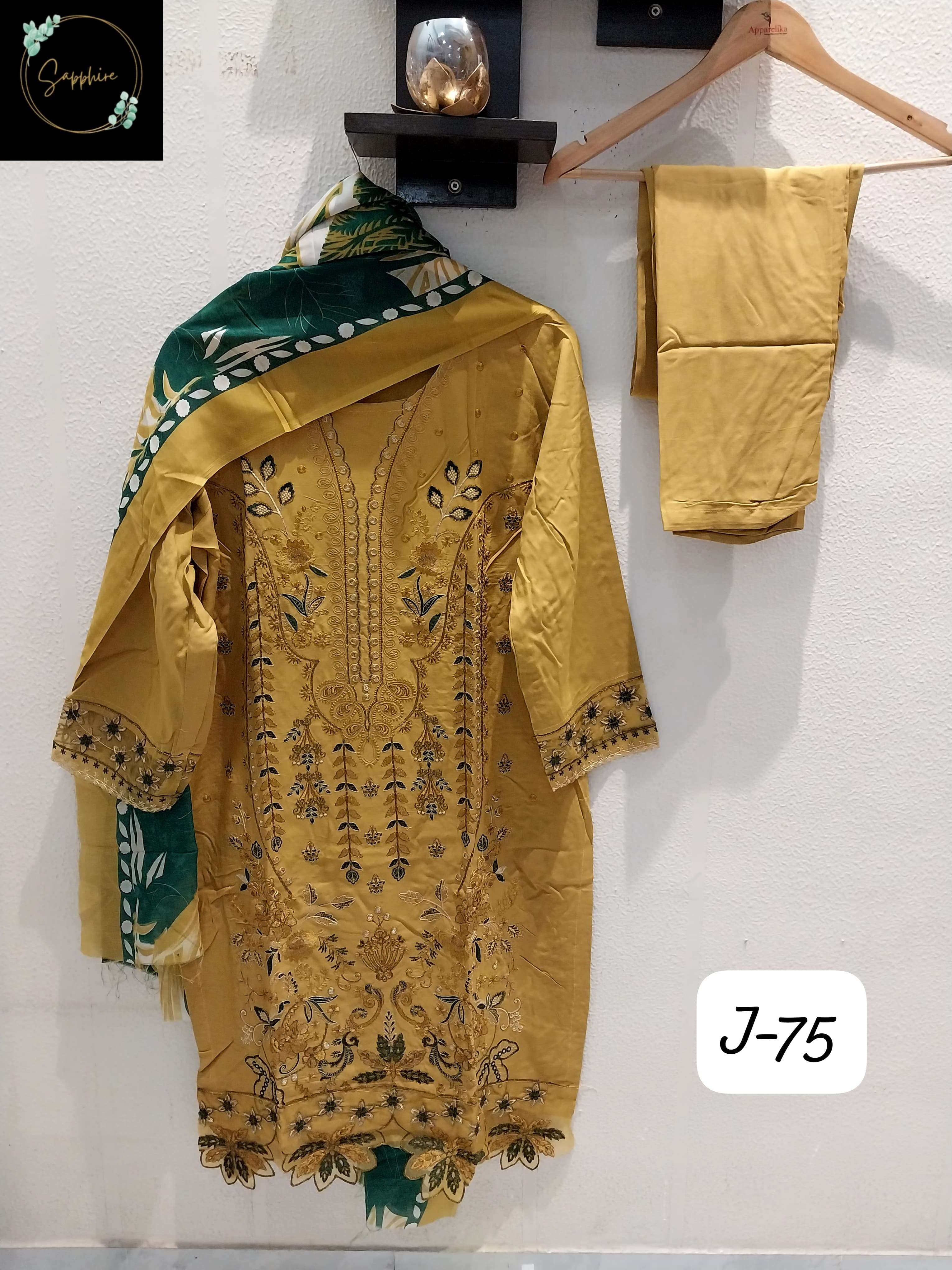 sapphire jazmin vol-75 original pakistani salwar suits ready to wear collection surat gujarat 