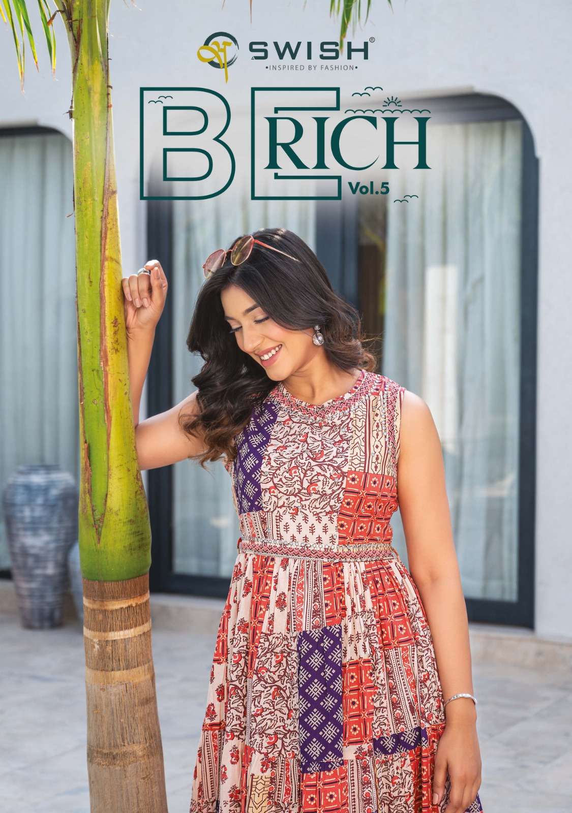 swish be rich vol-5 501-508 series trendy designer long kurtis catalogue surat gujarat 