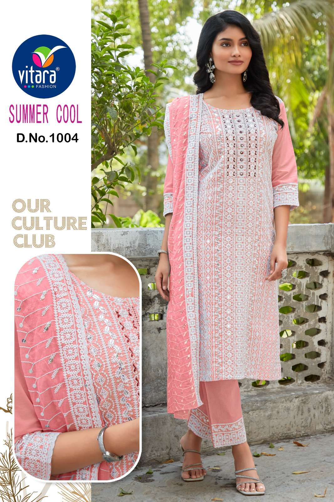 vitara fashion summer cool cambric cotton designer kurtis catalogue combo set manufacturer surat gujarat 