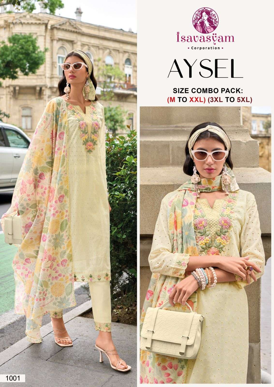 isavasyam corporatio aysel 1001 design cotton readymade dress catalogue online supplier surat gujarat 