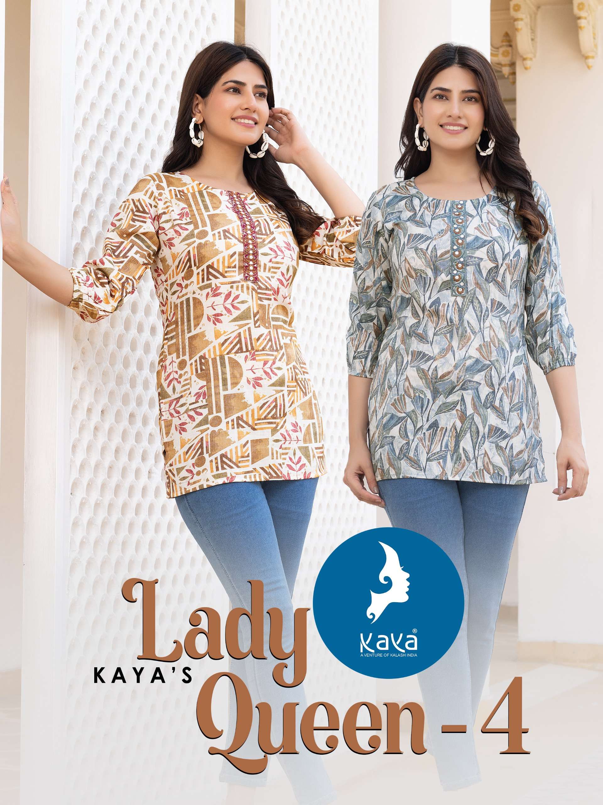 kaya lady queen vol-4 capsule printed only short tops latest designs 2024 