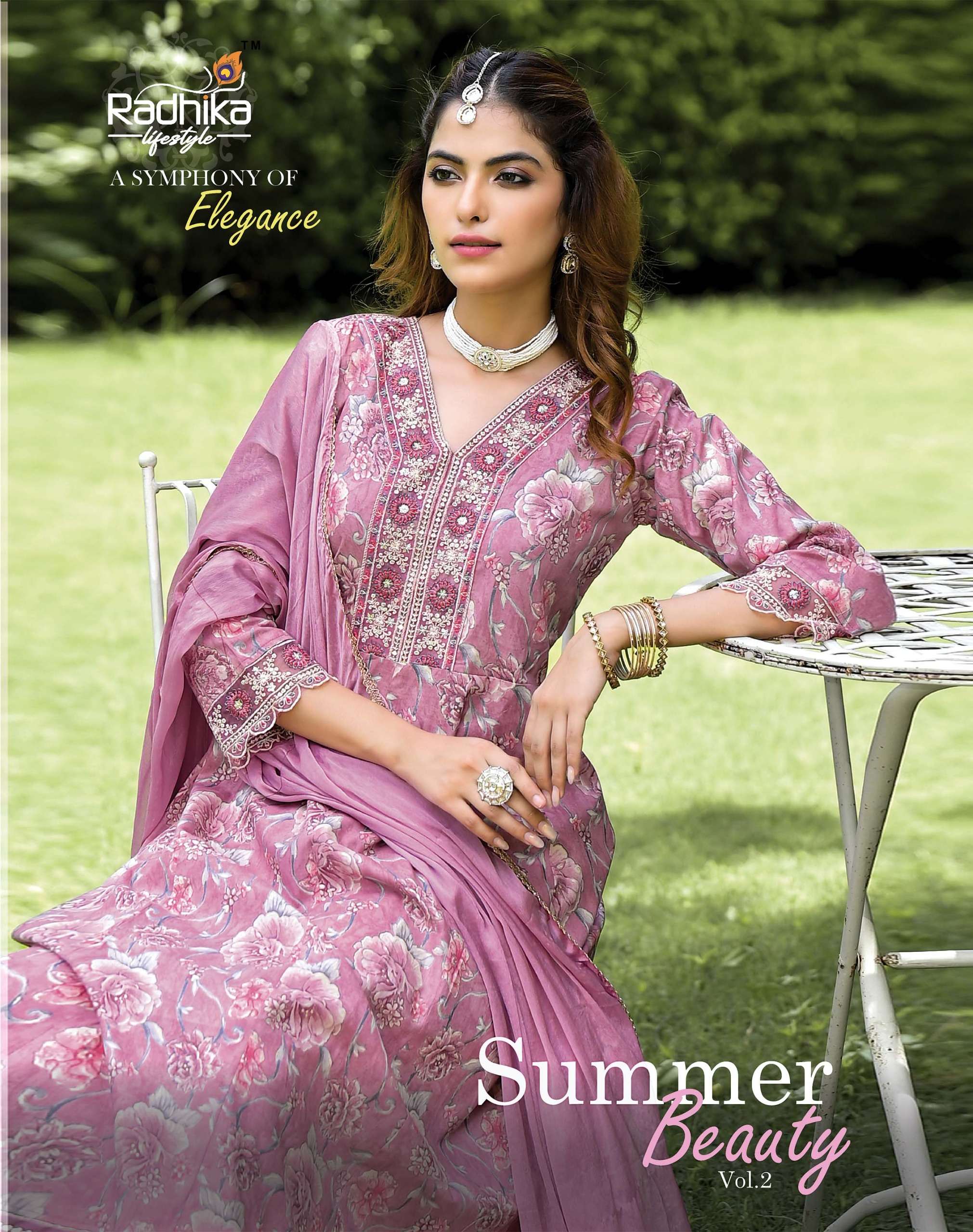 radhika lifestyle summer beauty vol 2 cotton foil embroidred ready made catalogue wholesale price surat 