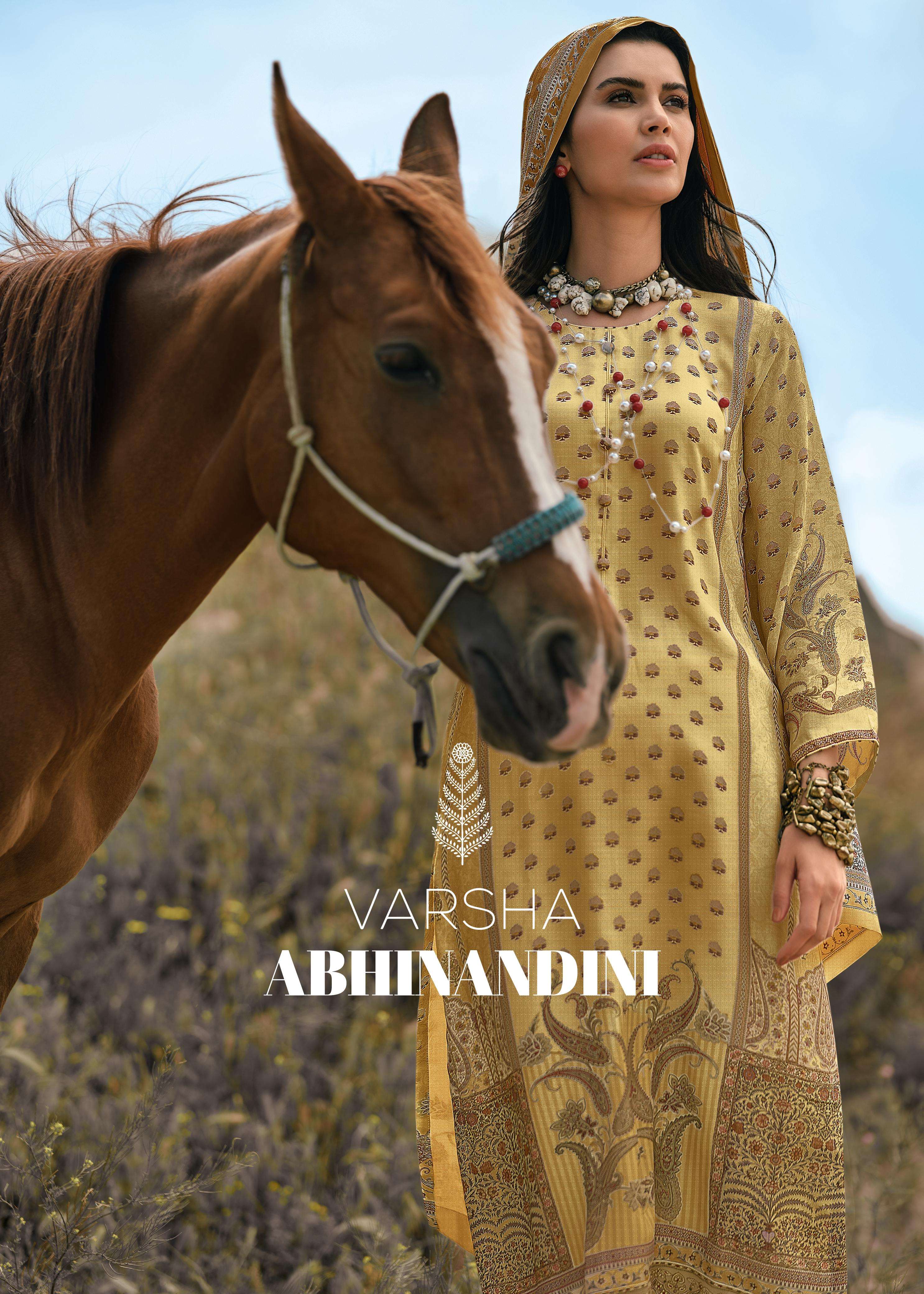 varsha fashion abhinandini latest designer salwar kameez catalogue wholesaler price surat gujarat 