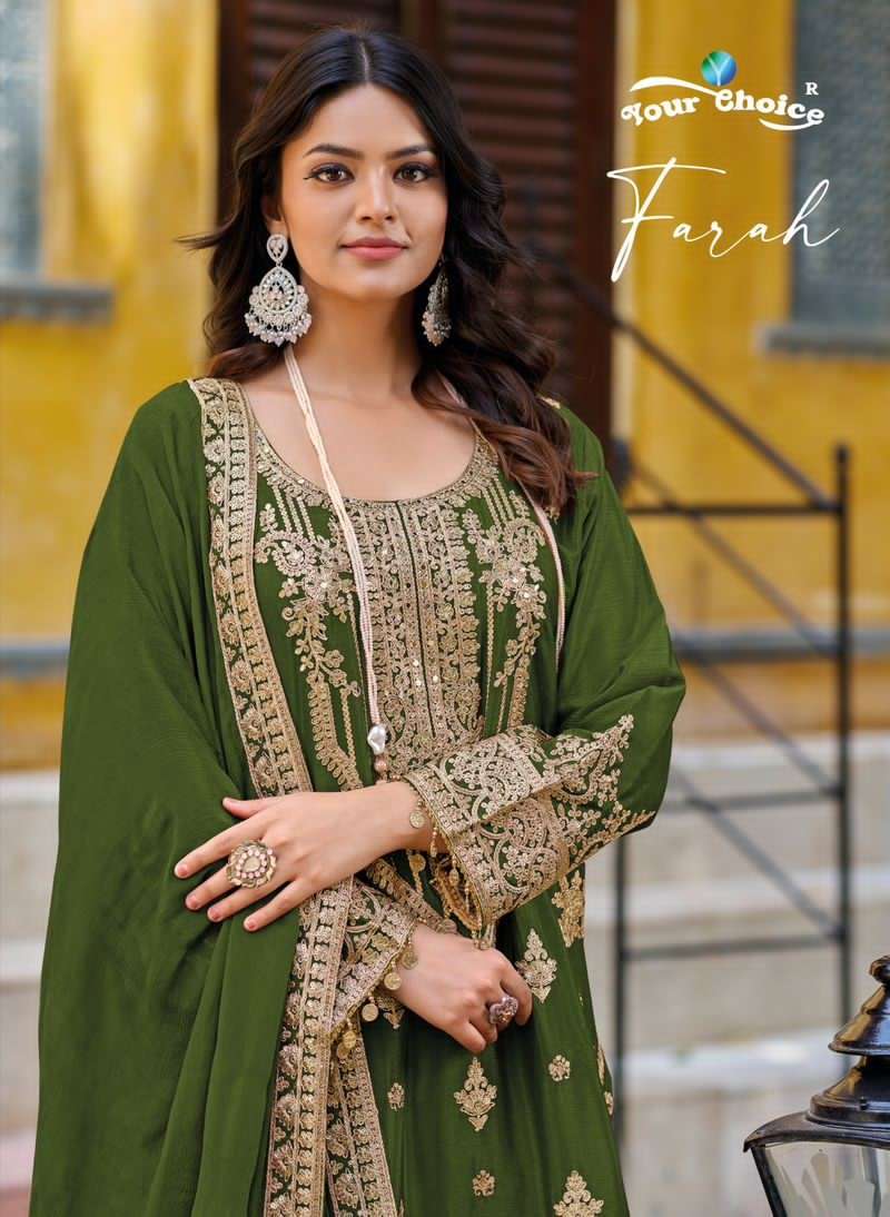 your choice farah 1001-1003 series indian pakistani dress catalogue wholesale price surat gujarat 