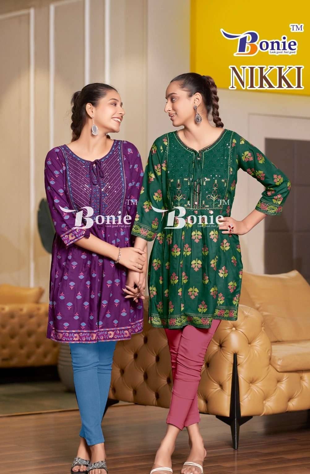 bonie nikki 1001-1006 series exclusive rayon short tunic ready made top collection wholesalers 