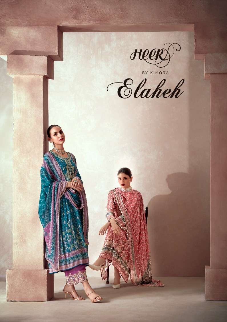 kimora heer elaheh 9511-9516 series pure muslin silk designer salwar kameez wholesale price supplier surat