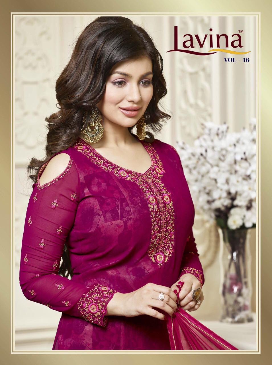 Lavina Fashion By Lavina 16 Wholesale Georgette Embroidered Straight ...