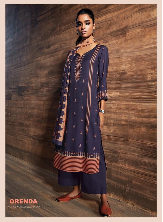 Ganga Launch Orenda Catalog Pure Wool Pashmina Prints Suits Collection