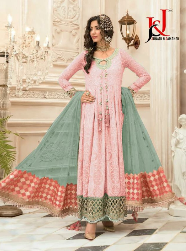 open lace back dress Cotton Silk Blue Stitched Suit main image 0