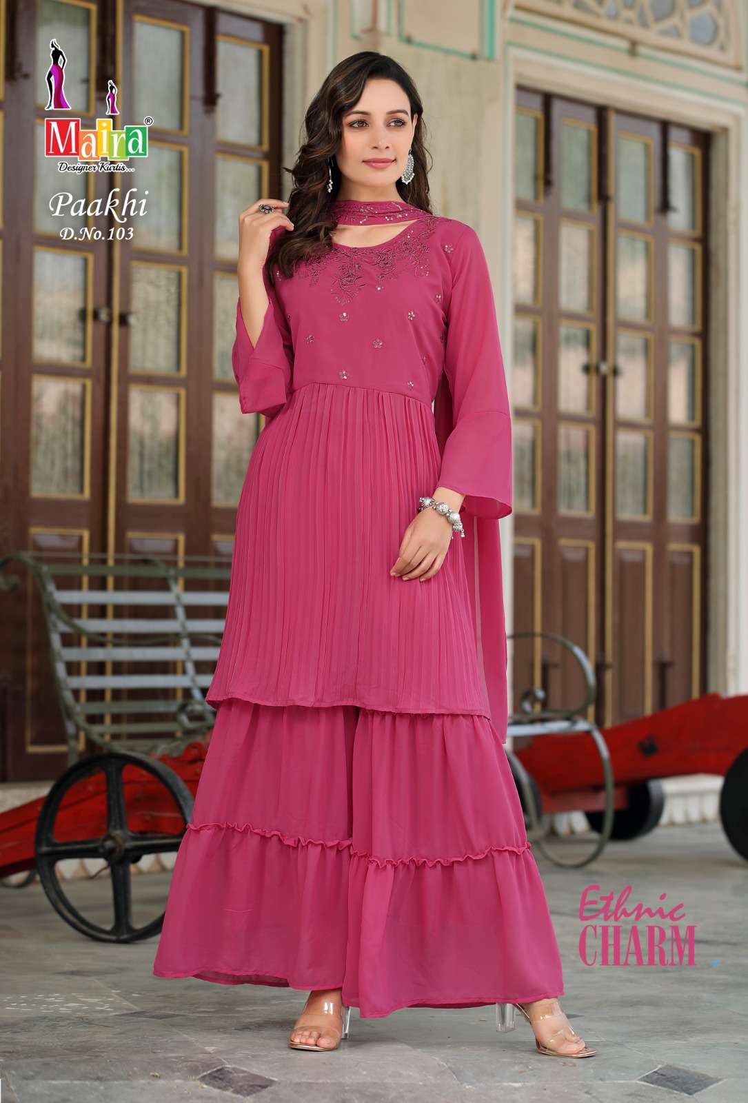 Buy Kuruti B Sheets Women's Wave Printed Pink Color Long Anarkali Gown New  Selection 2023 Designer Attractive Look Women's Kurta at Amazon.in