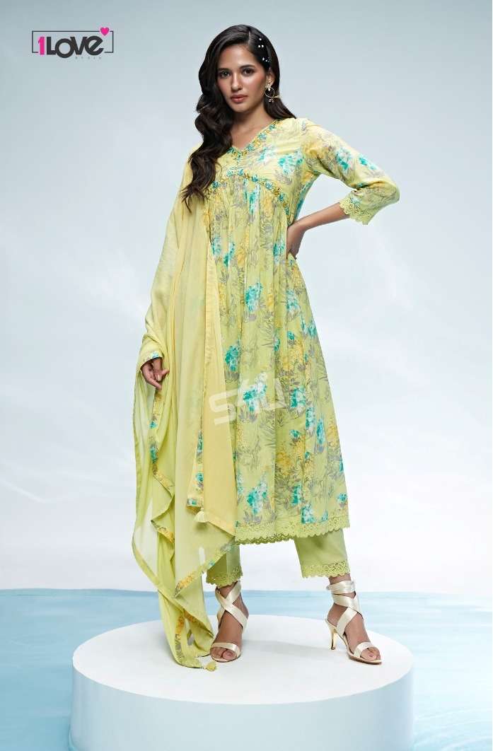 S4u Presnets Khwaab Muslin Handwork Indian Party Wear Elegant Kurti With  Pant Pair Wholesale Rate In