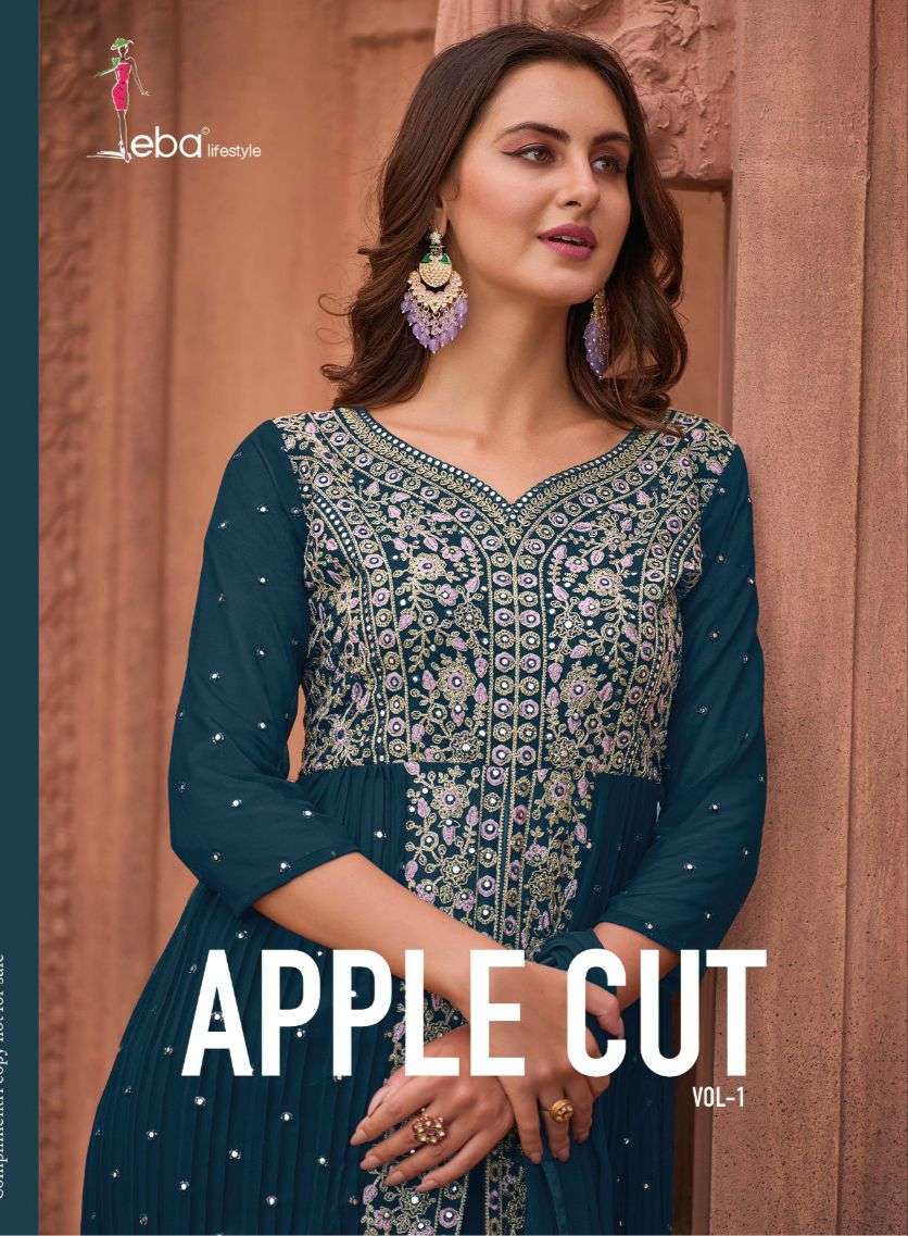 eba lifestyle apple cut vol-1 1561-1564 series stylish designer party wear  salwar suits catalogue