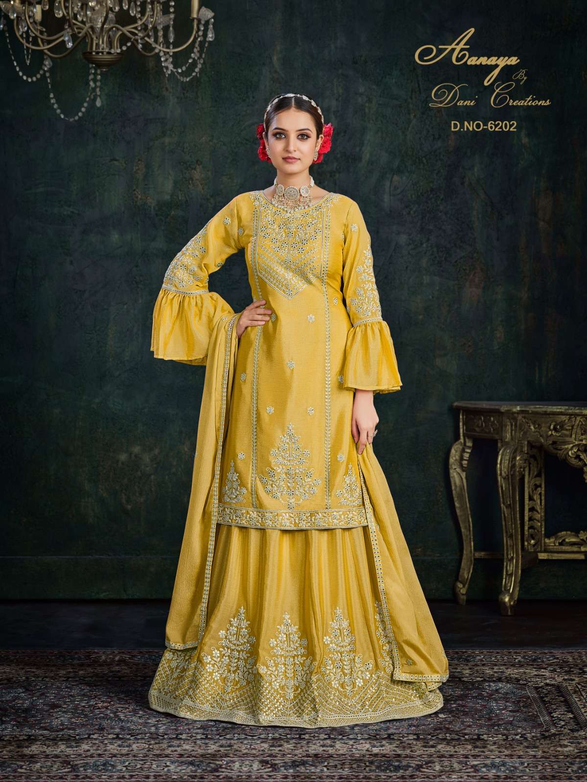 twisha aanaya vol-162 6201-6204 series party wear salwar suits catalogue  online supplier surat