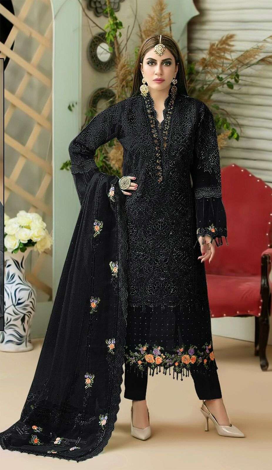 Indian Latest Designer Suit at best price in Surat by SV Fashion