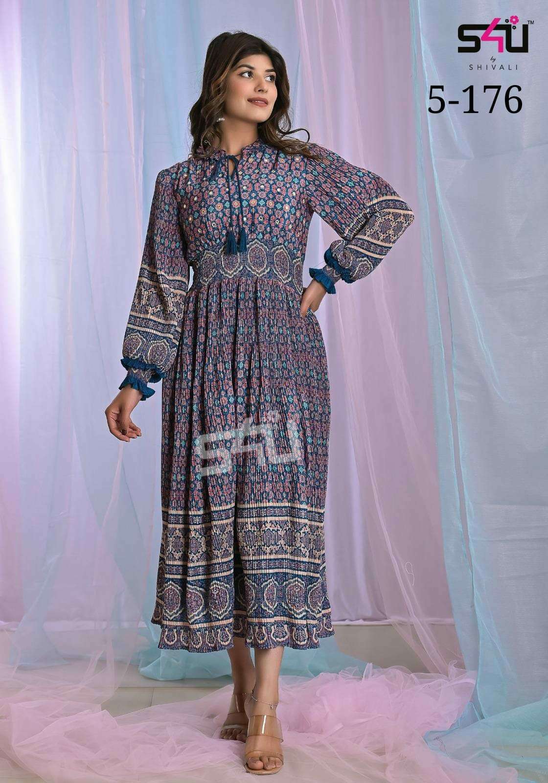 Buy PAYURI Fashion Women's Cotton Anarkali Long Kurti One Piece Dress  Rajasthani Print Multicolour XL at Amazon.in