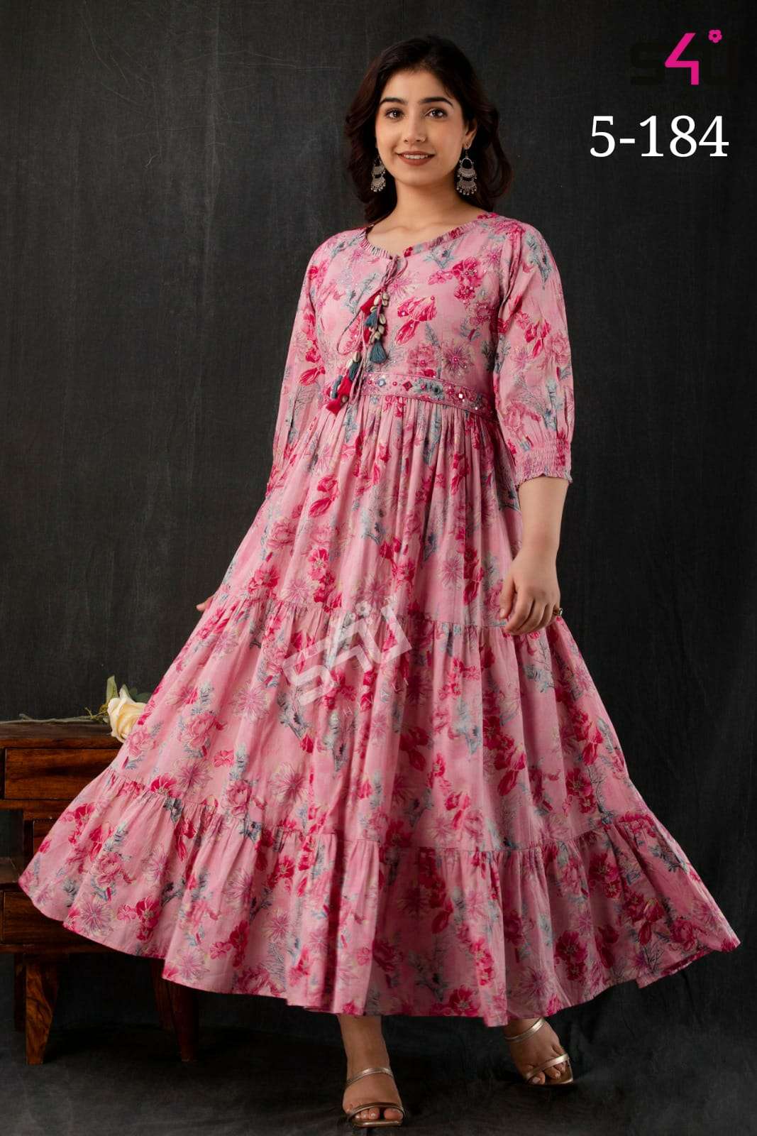 Indian Long Kurti Gown scarf Designer Wedding party Dress wear Eid diwali  dress | eBay
