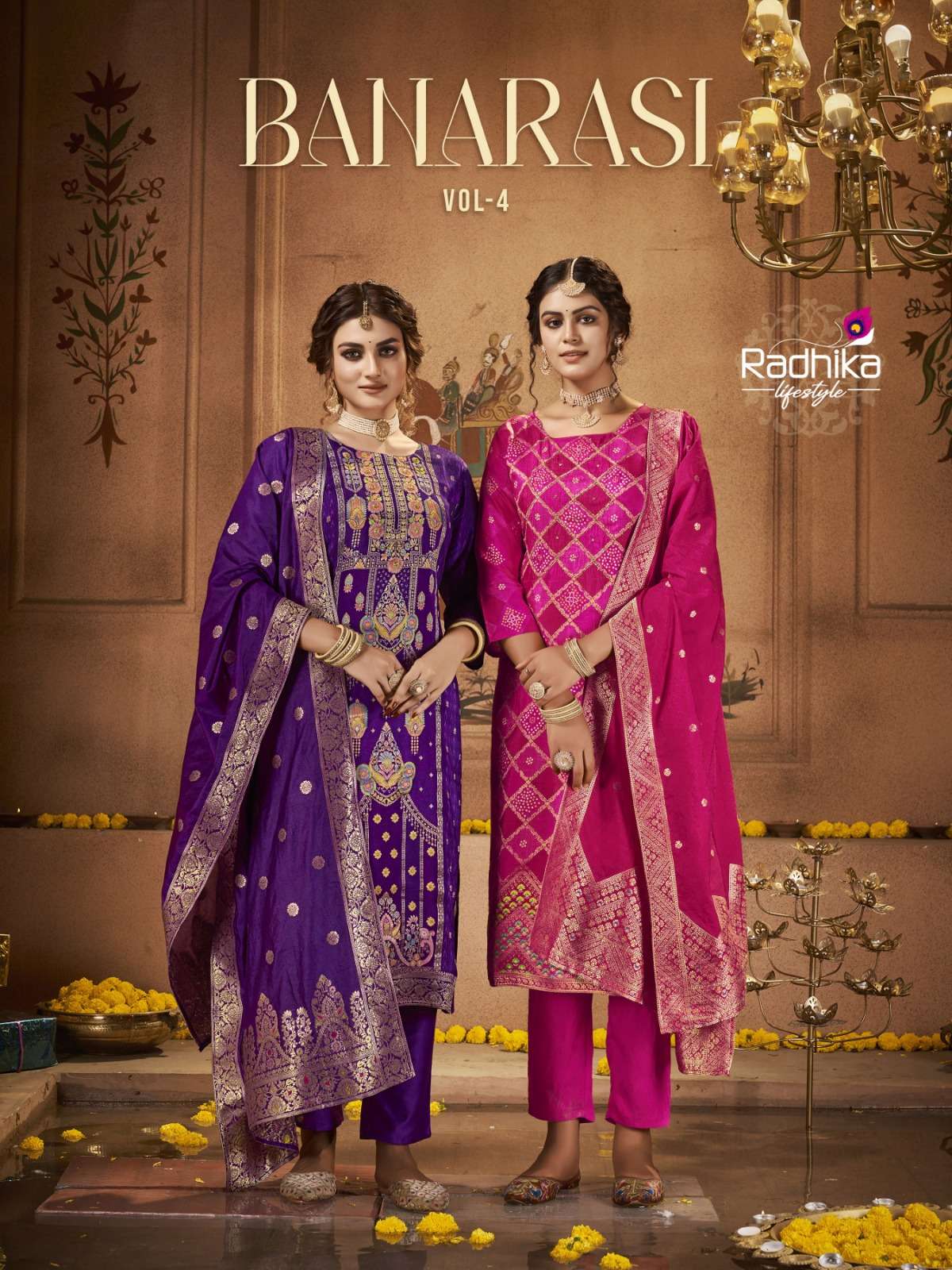 radhika lifestyle banarasi vol 4 4001 4004 series latest pakistani salwar kameez wholesaler surat gujarat 2023 10 16 10 42 23