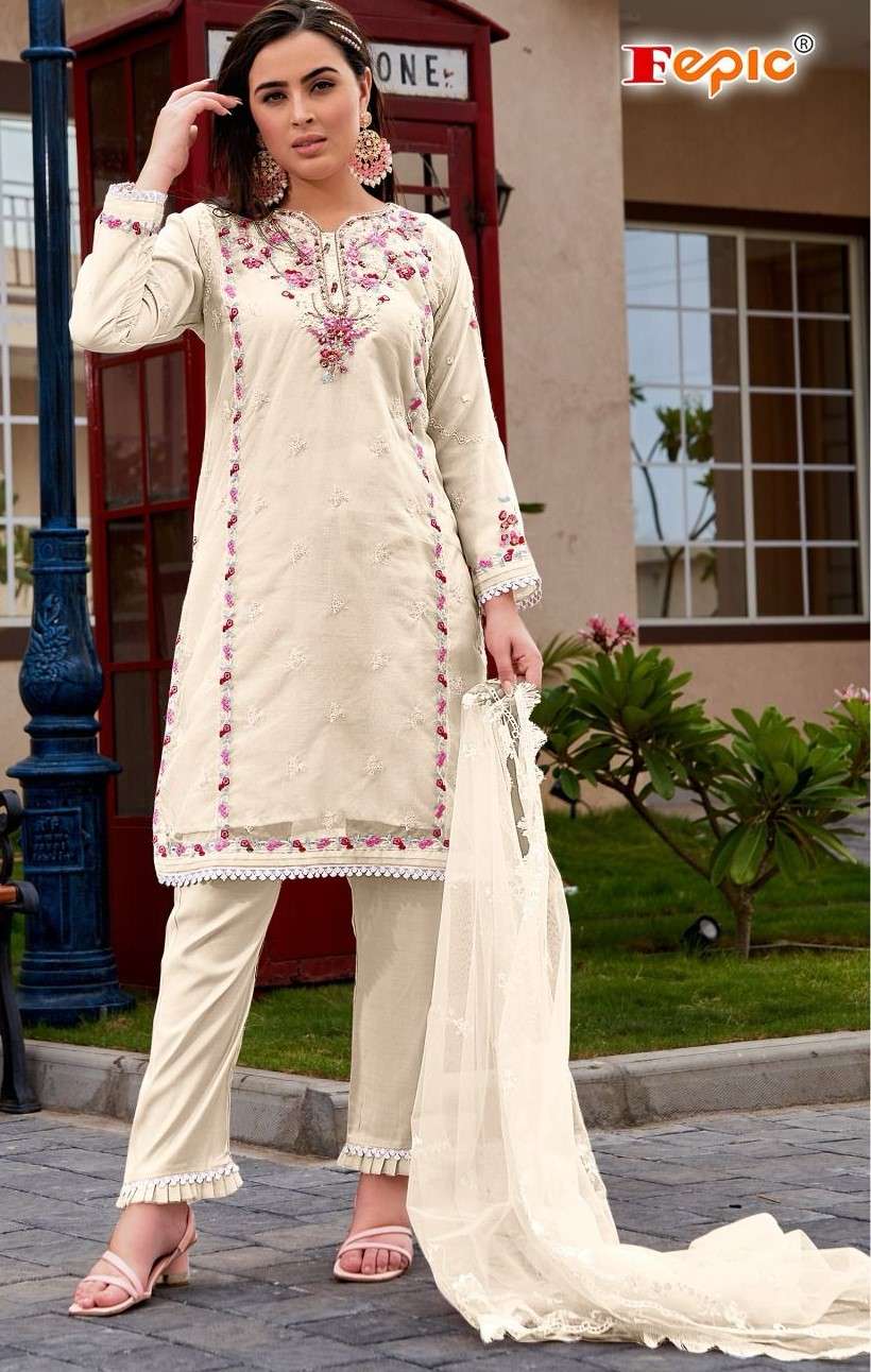 fepic 819 colours organza designer pakistani salwar suits