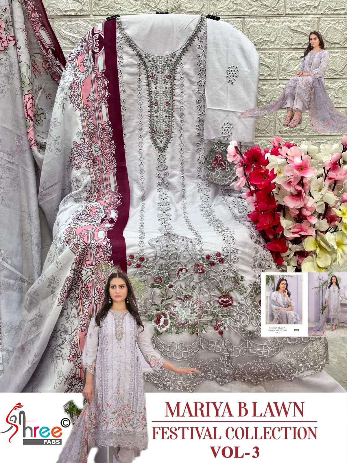 mariya b lawn festival collection vol 3 nx by shree fabs wholesale 