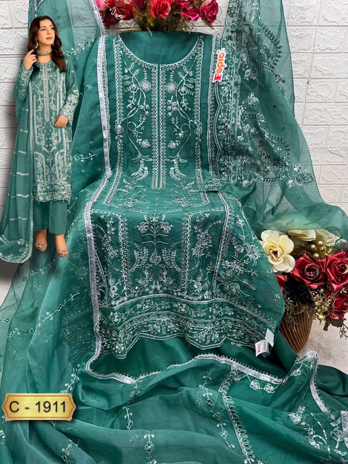 fepic rosemeen 1911 colours designer pakistani salwar kameez