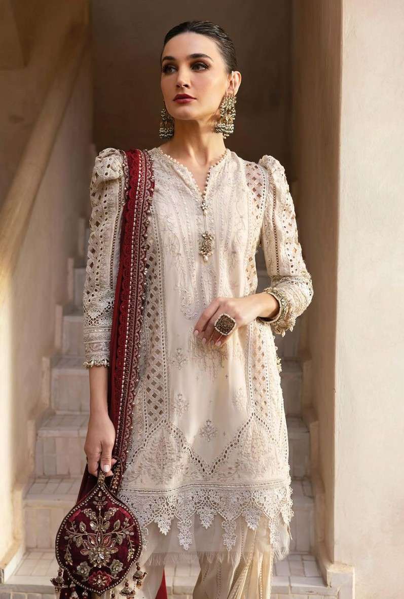 open lace back dress Maria B SFF2427-ESM-BLU Evening Wear Eid Collection 2024 – Sara Clothes