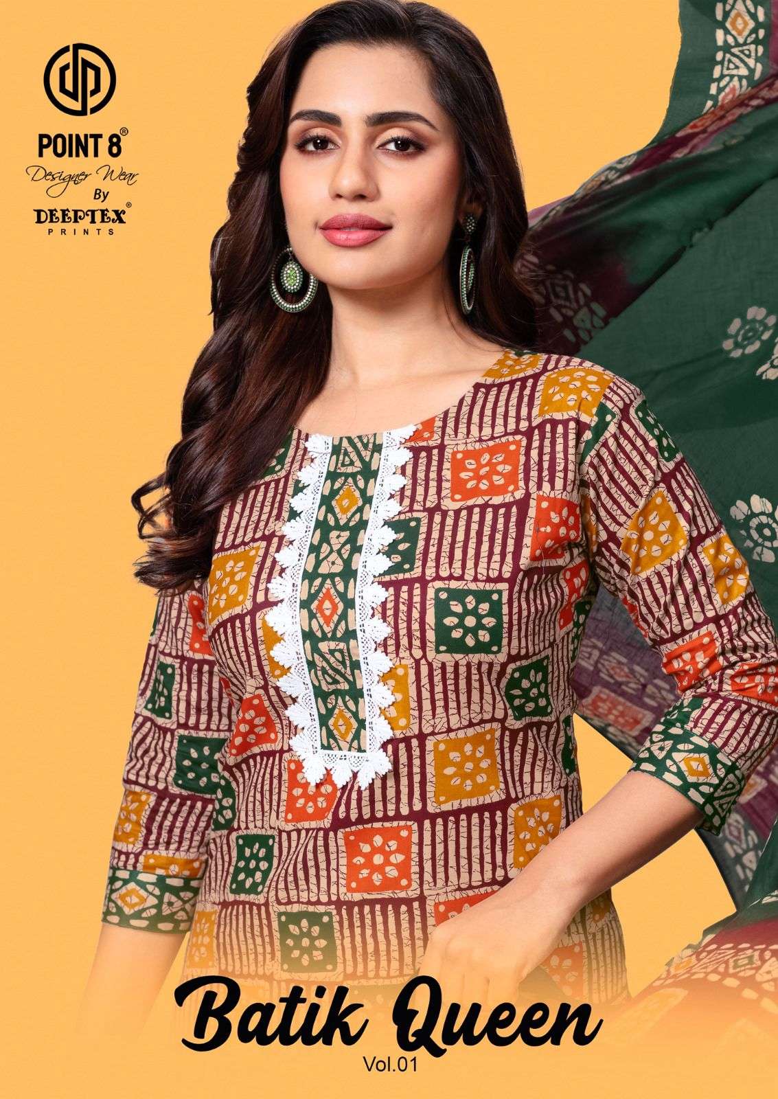 deeptex point 8 batik queen vol 1 1001-1010 cotton readymade