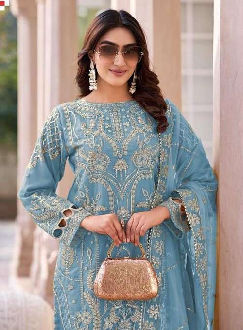 deepsy suit 2210 organza with heavy jarkan designer plazo suit wholesale  price surat