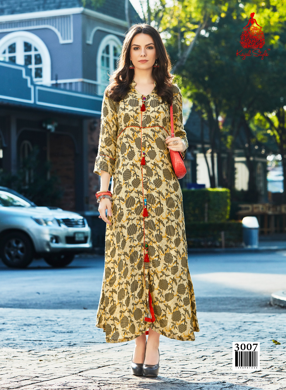 Kajal Style Fashion Femina 3 Rayon Cotton Kurti Catalog Wholsaler Delear  Surat