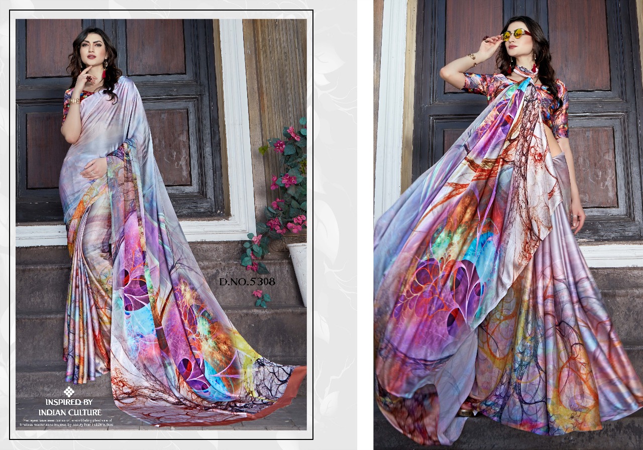 Paris Silk By Silkvilla Satin Crape Sarees Manufacturer At Surat