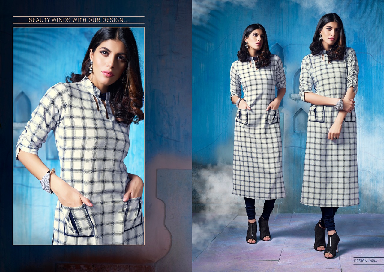 S More Porsh Party Wear Kurti Collection this catalog fabric is mix fabric