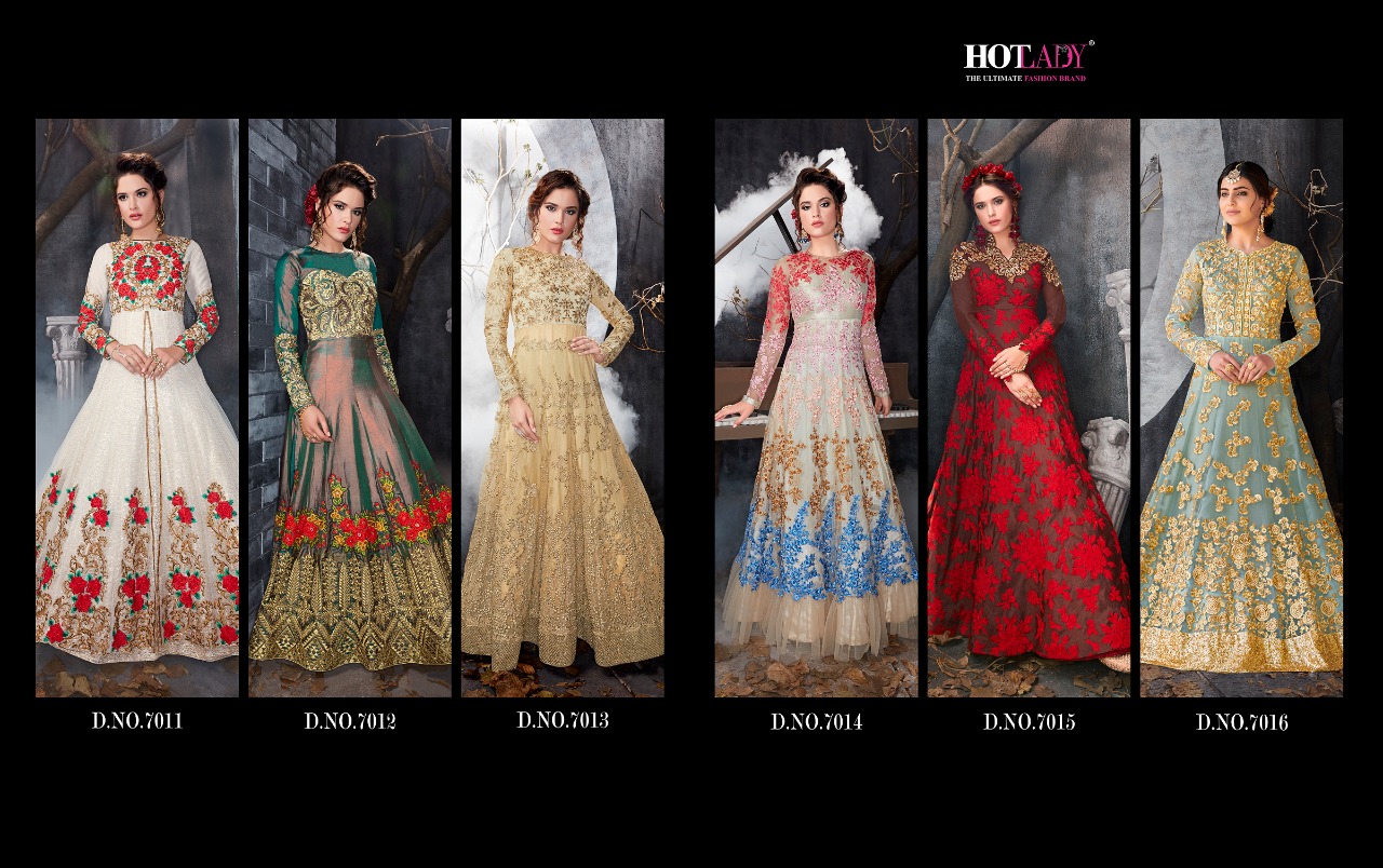 Hotlday Sameena 7011-7016 Series Designer Fancy Eid Festival Party Wear Suit Wholesale Rate