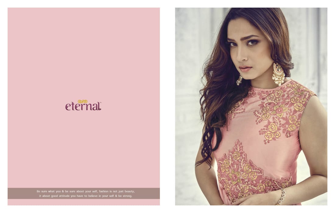 Eternal Aashi Vol 4 Embroidered Art Silk Gown Collection Wholesale Rate From Surat