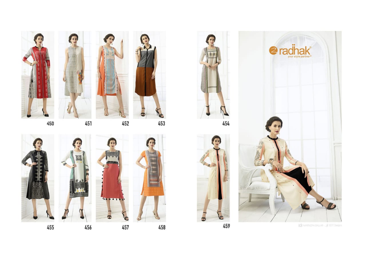 Rukmee Radhak Vol 4 Wholesale Designer Fancy Kurtis Supplier From Surat