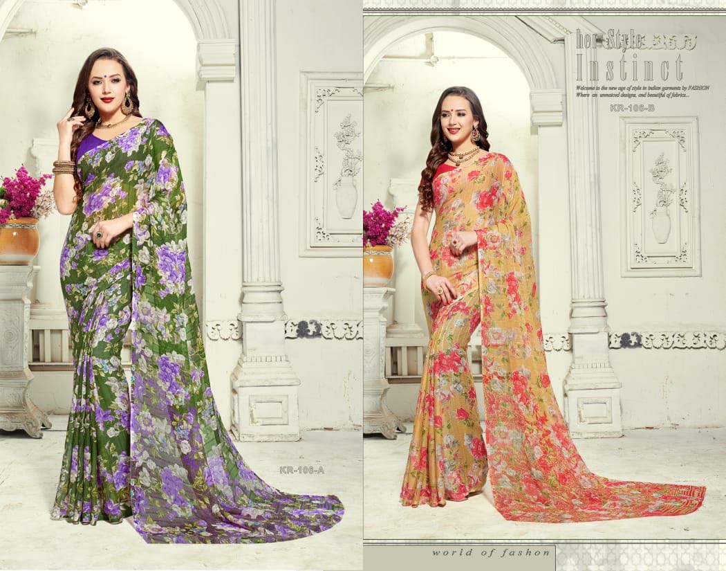 Ruchi Kroma Printed Sarees Catalog Wholesale Delear Manufacturer Cheapest Online Rate Surat