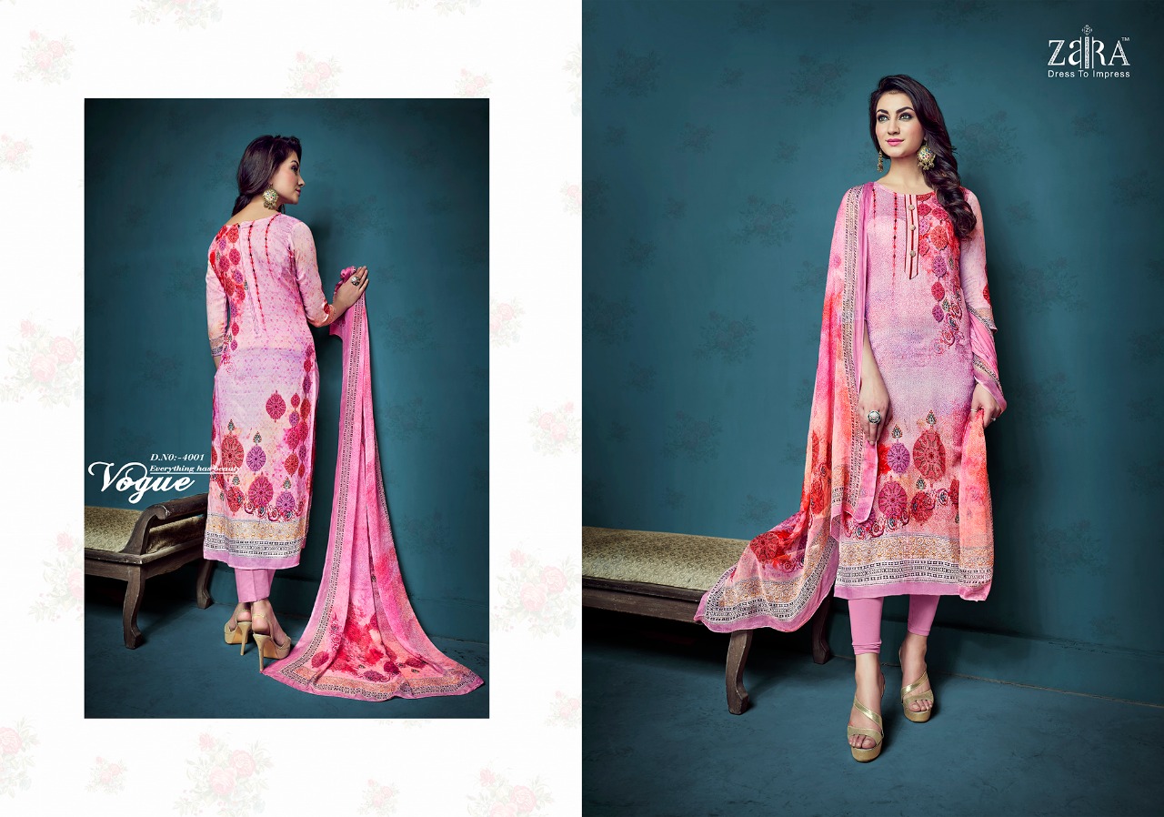 Zaira Shanaya Catalog Wholesale Cotton Satin Casual Wear Punjabi Suits Supplier
