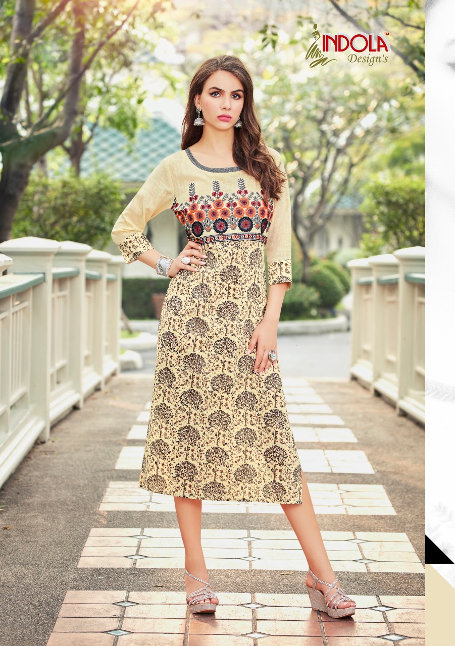 India Designs Lavina Catalog Wholesale Rayon Prints Fancy Kurtis Supplier Wholesale Rate